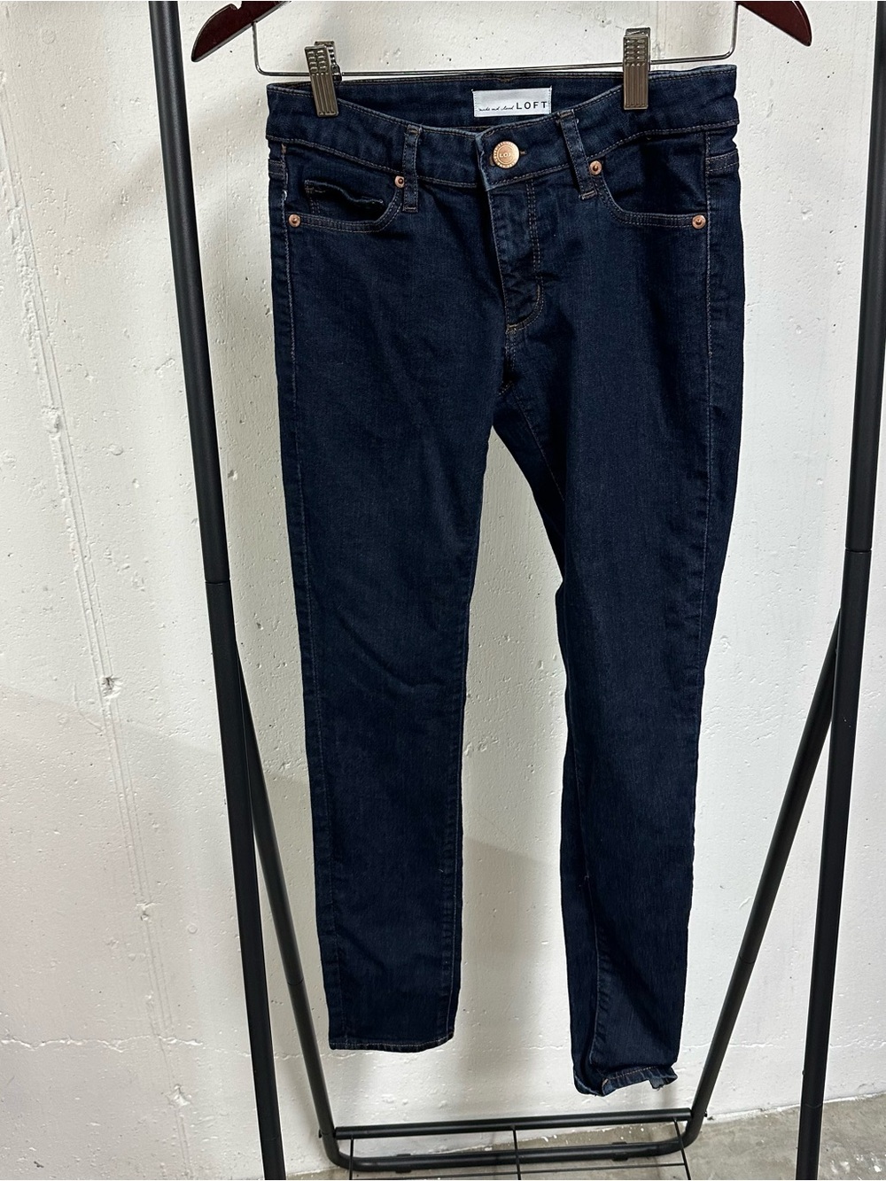 LOFT Dark Indigo Skinny Jeans